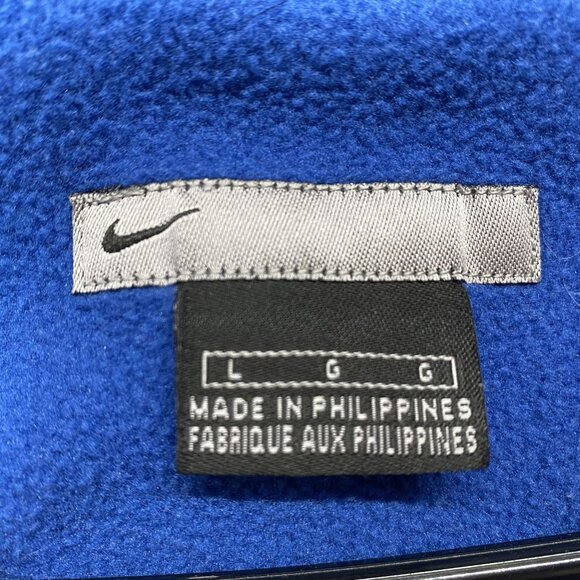 Nike Mens Full-Zip Blue/Black Fleece Lined Windbreaker Jacket Size Large - Picture 4 of 12